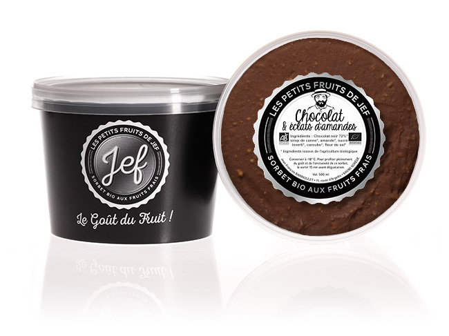 Sorbet Chocolat & éclats d'amandes bio